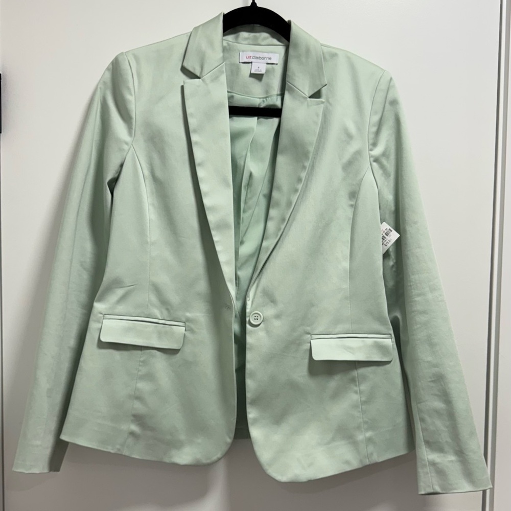 NWT Liz Claiborne Blazer Mint Light Green - Size 4
